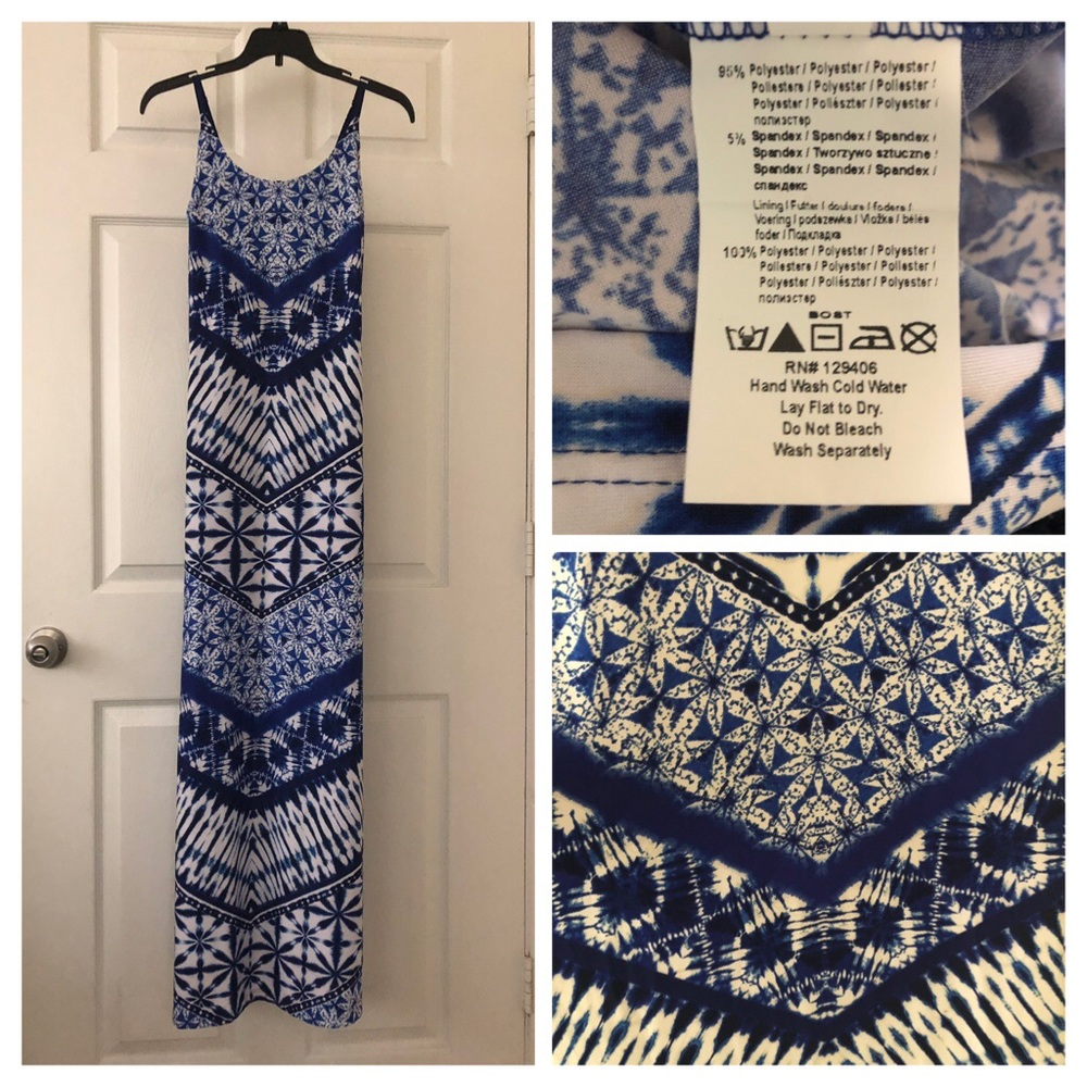 *NEW LISTING* Blue and White Maxi Dress